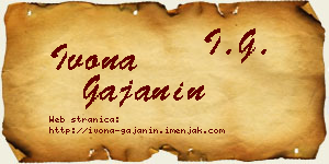 Ivona Gajanin vizit kartica